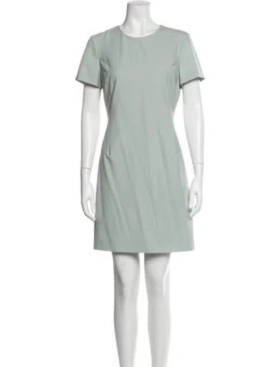 Pre-owned Theory Wool Mini Dress In Blue