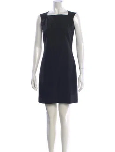 Pre-owned Theory Wool Mini Dress In Blue