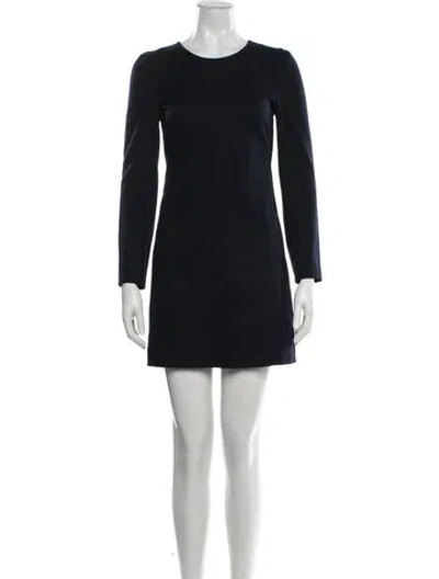 Pre-owned Theory Wool Mini Dress In Blue
