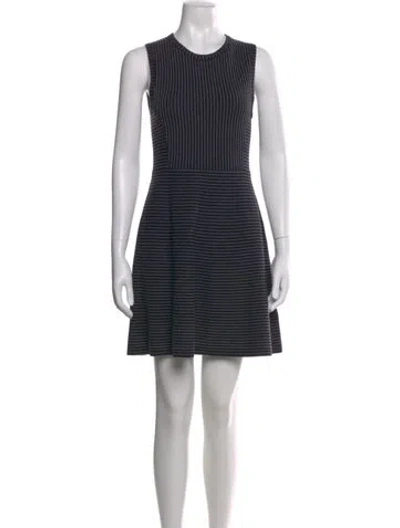 Pre-owned Theory Wool Mini Dress In Blue