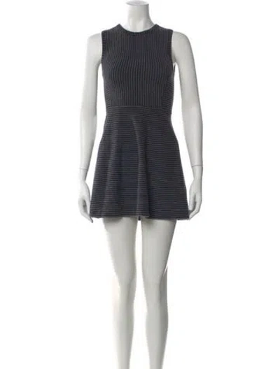Pre-owned Theory Wool Mini Dress In Blue
