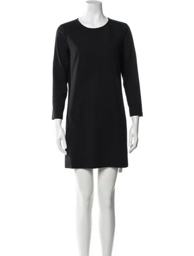 Pre-owned Theory Wool Mini Dress In Blue