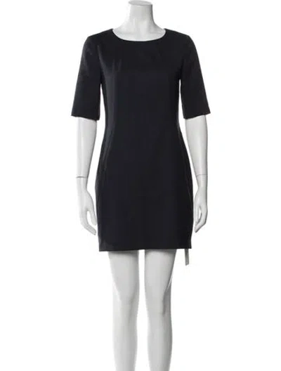 Pre-owned Theory Wool Mini Dress In Blue
