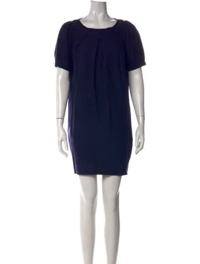Pre-owned Theory Wool Mini Dress In Blue