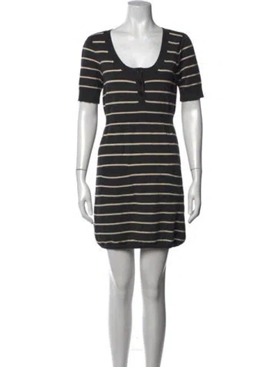 Pre-owned Theory Wool Mini Dress In Blue