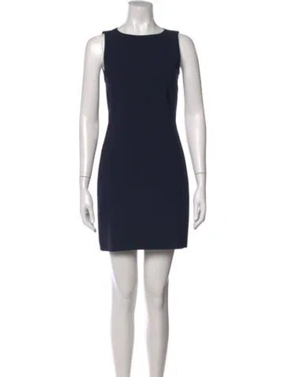 Pre-owned Theory Wool Mini Dress In Blue