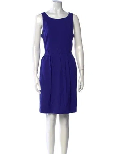 Pre-owned Theory Wool Mini Dress In Blue