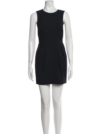 Pre-owned Theory Wool Mini Dress In Blue