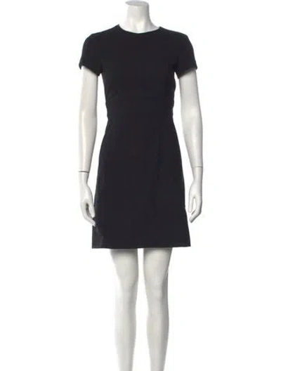 Pre-owned Theory Wool Mini Dress In Blue