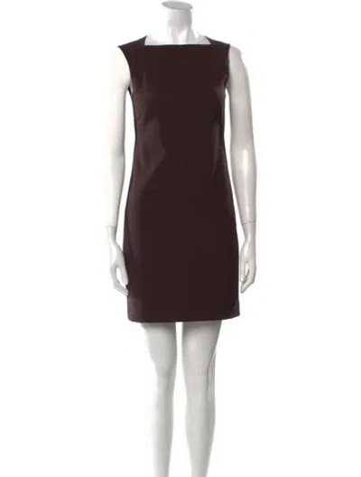 Pre-owned Theory Wool Mini Dress In Burgundy