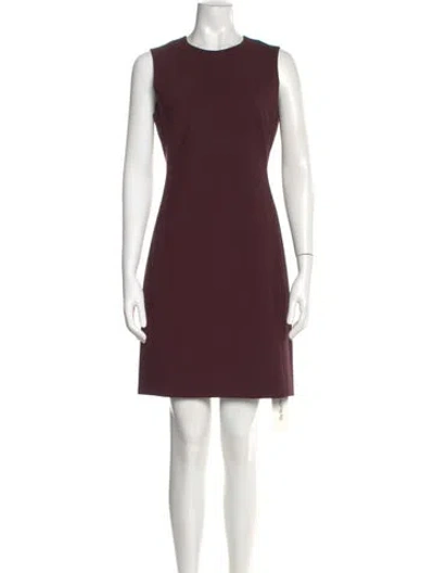 Pre-owned Theory Wool Mini Dress In Burgundy