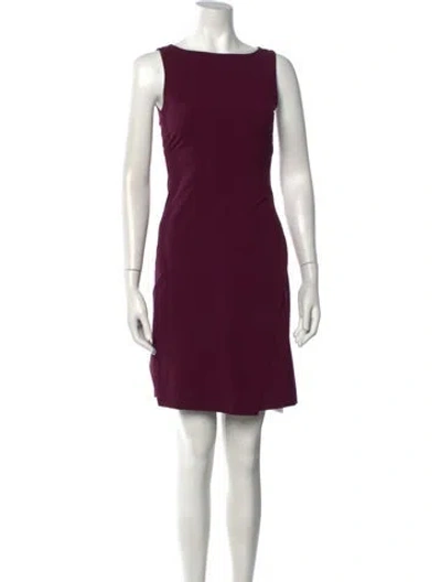 Pre-owned Theory Wool Mini Dress In Burgundy