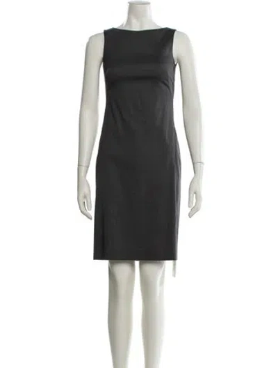 Pre-owned Theory Wool Mini Dress In Gray