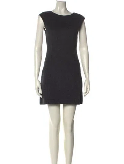 Pre-owned Theory Wool Mini Dress In Gray