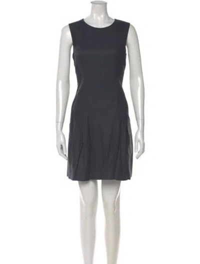 Pre-owned Theory Wool Mini Dress In Gray