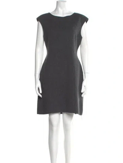 Pre-owned Theory Wool Mini Dress In Gray