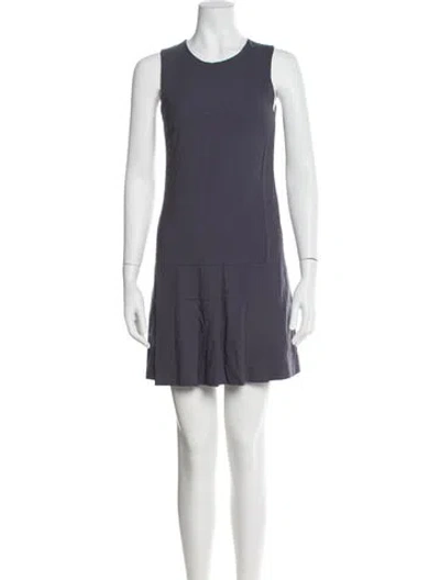 Pre-owned Theory Wool Mini Dress In Gray