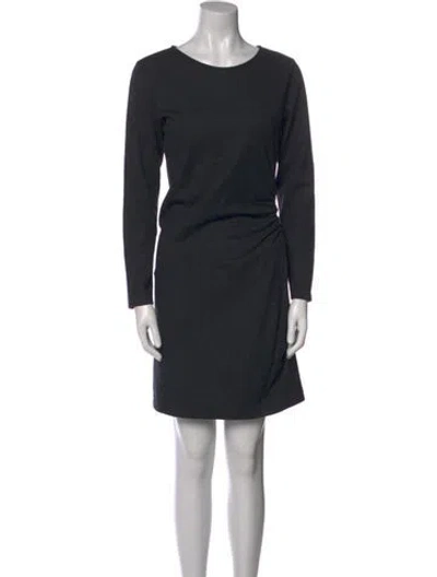 Pre-owned Theory Wool Mini Dress In Gray