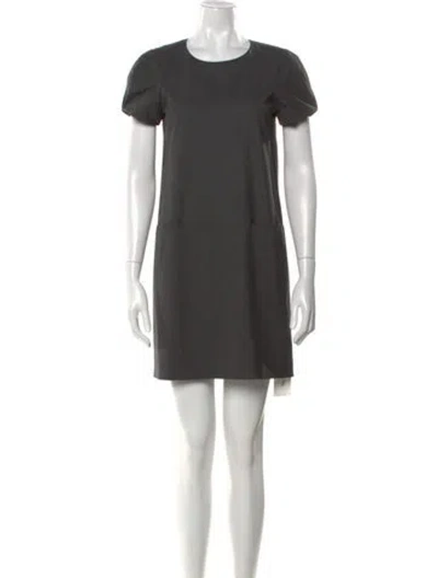 Pre-owned Theory Wool Mini Dress In Gray