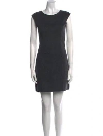 Pre-owned Theory Wool Mini Dress In Gray