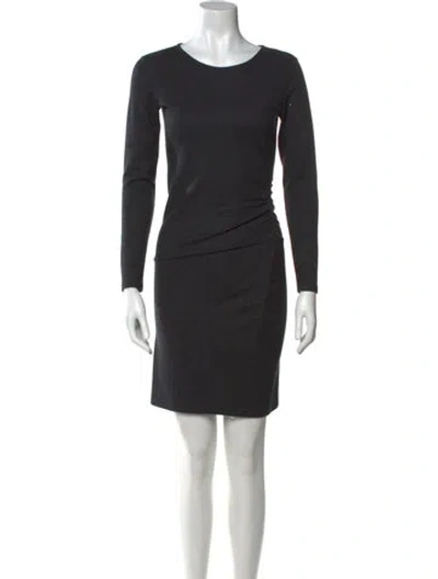 Pre-owned Theory Wool Mini Dress In Gray