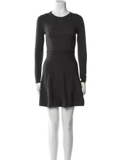 Pre-owned Theory Wool Mini Dress In Gray