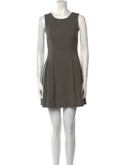 Pre-owned Theory Wool Mini Dress In Gray