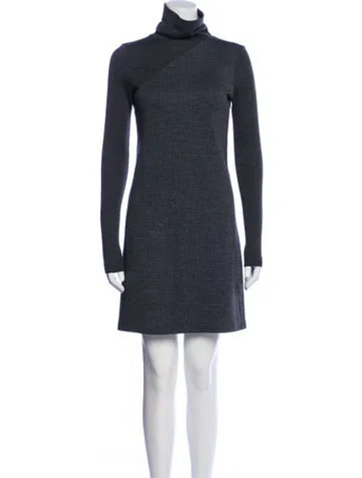 Pre-owned Theory Wool Mini Dress In Gray