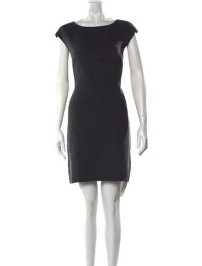 Pre-owned Theory Wool Mini Dress In Gray