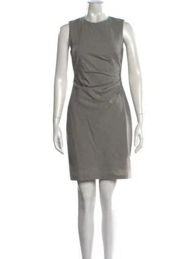 Pre-owned Theory Wool Mini Dress In Gray