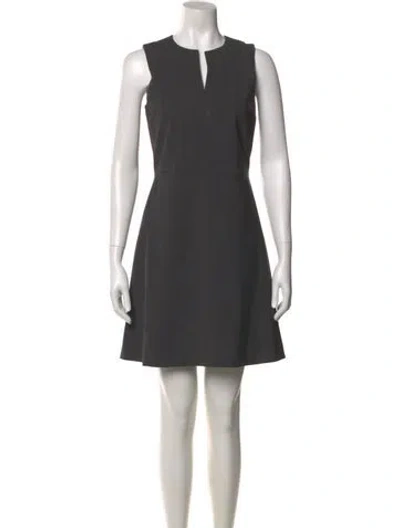 Pre-owned Theory Wool Mini Dress In Gray