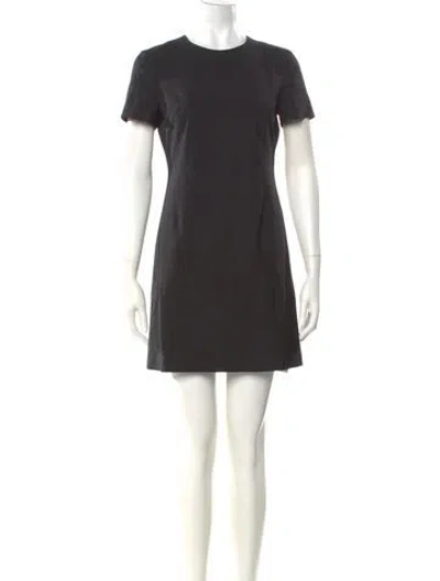 Pre-owned Theory Wool Mini Dress In Gray