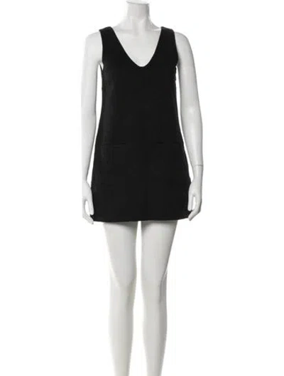 Pre-owned Theory Wool Mini Dress In Gray