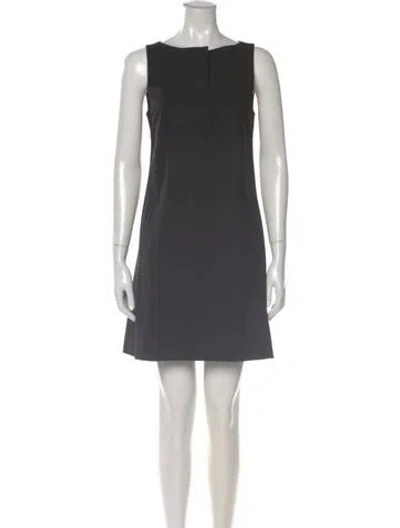 Pre-owned Theory Wool Mini Dress In Gray
