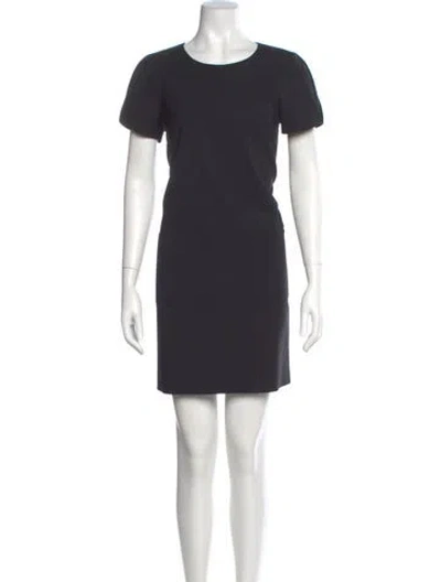 Pre-owned Theory Wool Mini Dress In Gray
