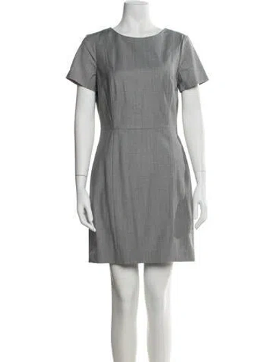 Pre-owned Theory Wool Mini Dress In Gray