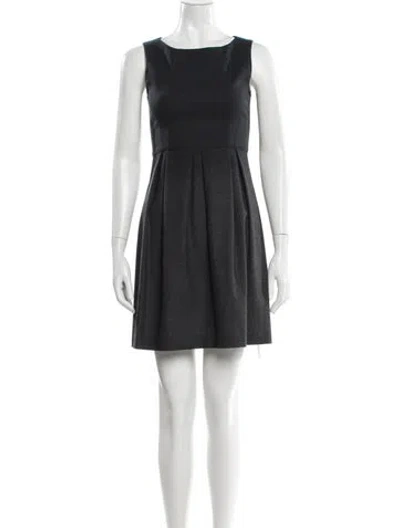 Pre-owned Theory Wool Mini Dress In Gray