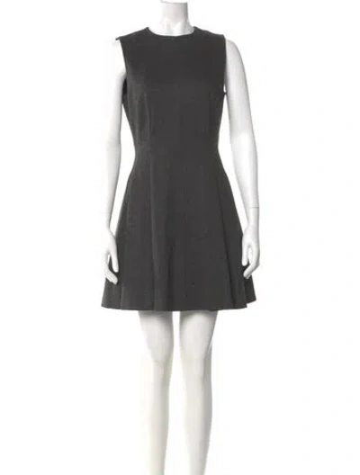 Pre-owned Theory Wool Mini Dress In Gray