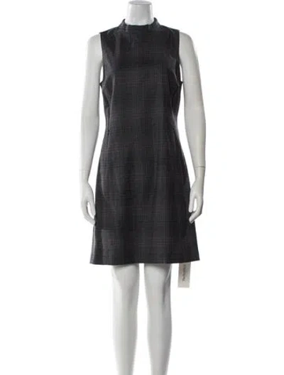 Pre-owned Theory Wool Mini Dress In Gray