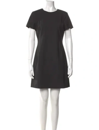 Pre-owned Theory Wool Mini Dress In Gray