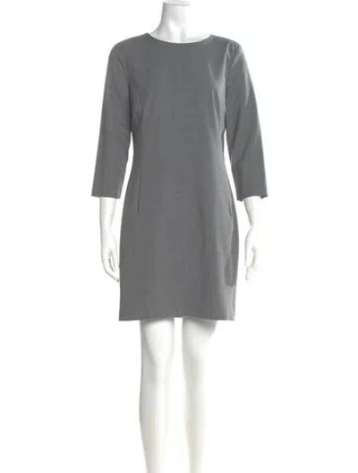Pre-owned Theory Wool Mini Dress In Gray
