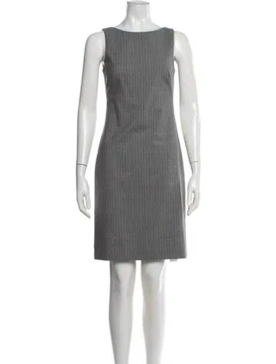 Pre-owned Theory Wool Mini Dress In Gray