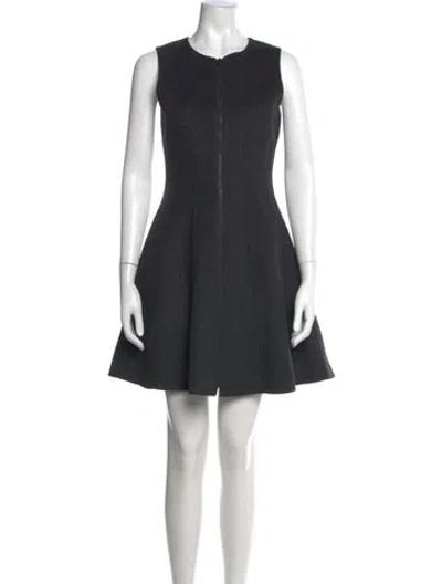 Pre-owned Theory Wool Mini Dress In Gray