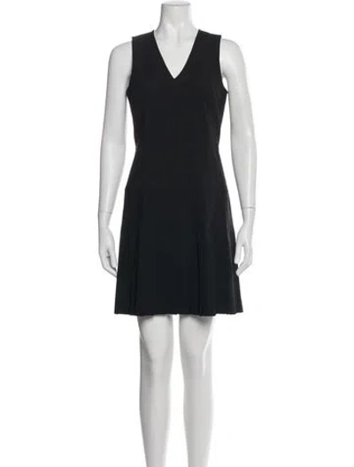 Pre-owned Theory Wool Mini Dress In Gray