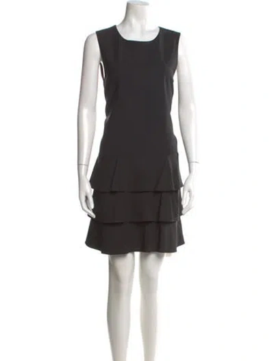 Pre-owned Theory Wool Mini Dress In Gray