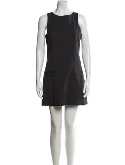 Pre-owned Theory Wool Mini Dress In Gray