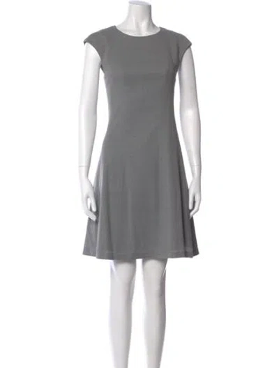 Pre-owned Theory Wool Mini Dress In Gray