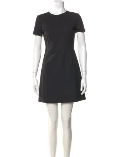 Pre-owned Theory Wool Mini Dress In Gray