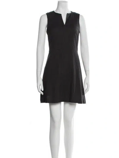 Pre-owned Theory Wool Mini Dress In Gray