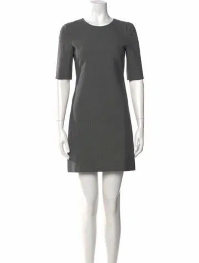 Pre-owned Theory Wool Mini Dress In Gray
